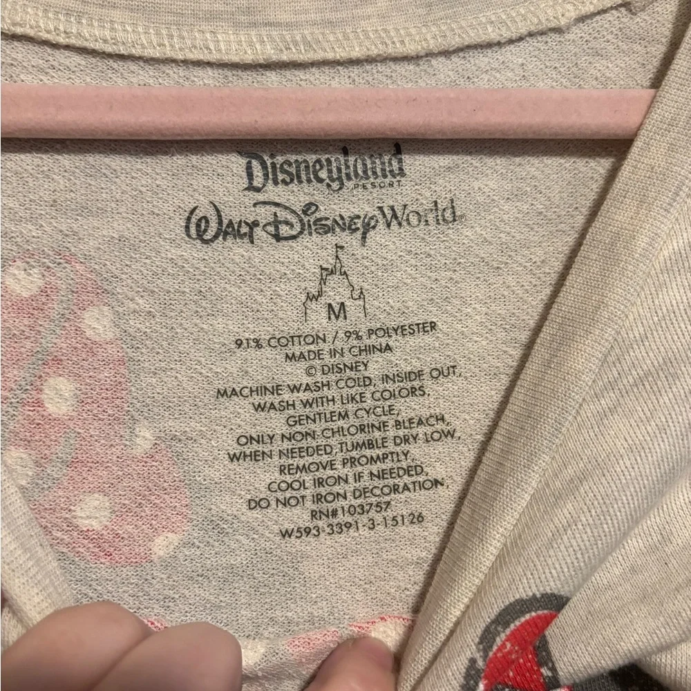 DISNEYLAND RESORT Grey Long Sleeve Minnie Bow Jersey Sweater